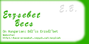 erzsebet becs business card